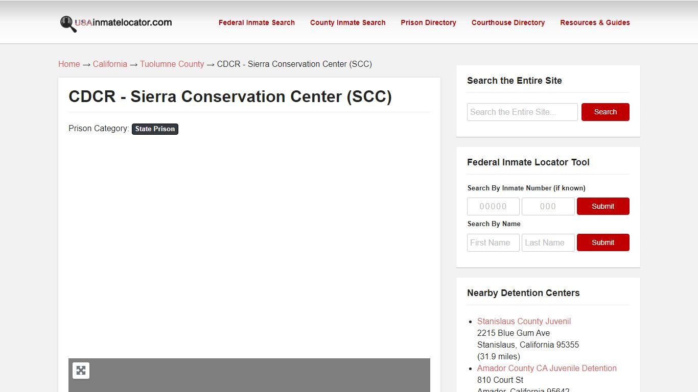 CDCR – Sierra Conservation Center (SCC) | USA Inmate Locator